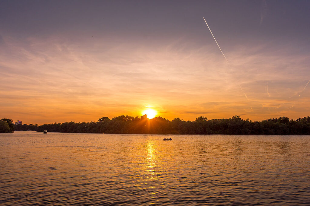 Cruise river SUNSET